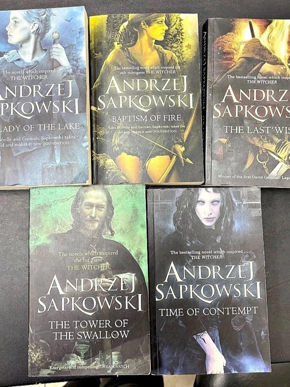 The Witcher book set (5) Andrzej Sapkowski Paperback Books
